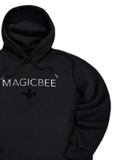 Ανδρικό Μακρυμάνικο φούτερ με κουκούλα Magicbee - MB24501 - essential logo μαύρο