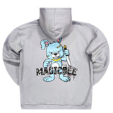 Μακρυμάνικο φούτερ με κουκούλα Magicbee - MB24503 - rabbit logo λιλά