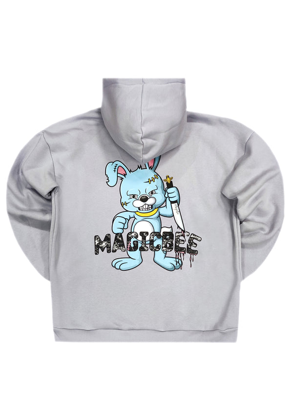 Μακρυμάνικο φούτερ με κουκούλα Magicbee - MB24503 - rabbit logo λιλά