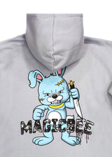 Μακρυμάνικο φούτερ με κουκούλα Magicbee - MB24503 - rabbit logo λιλά