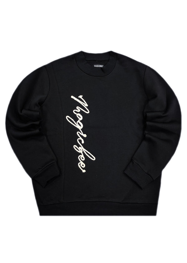 Ανδρικό μακρυμάνικο φούτερ Magicbee - MB24507 - signature sweatshirt μαύρο