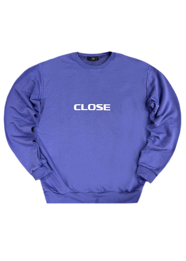 Ανδρικό φούτερ Close society - W22-900- white logo crewneck - μωβ