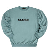 Ανδρικό φούτερ Close society - W22-902- black logo crewneck - γαλάζιο