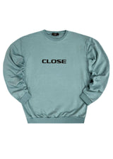 Ανδρικό φούτερ Close society - W22-902- black logo crewneck - γαλάζιο