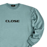 Ανδρικό φούτερ Close society - W22-902- black logo crewneck - γαλάζιο