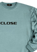 Ανδρικό φούτερ Close society - W22-902- black logo crewneck - γαλάζιο