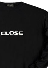 Ανδρικό φούτερ Close society - 5895-13 - white logo crewneck - μαύρο