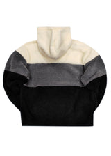 Ανδρικό φούτερ προβατάκι με κουκούλα Gang - 3212 - sherpa fleece hoodie multicolor μαύρο