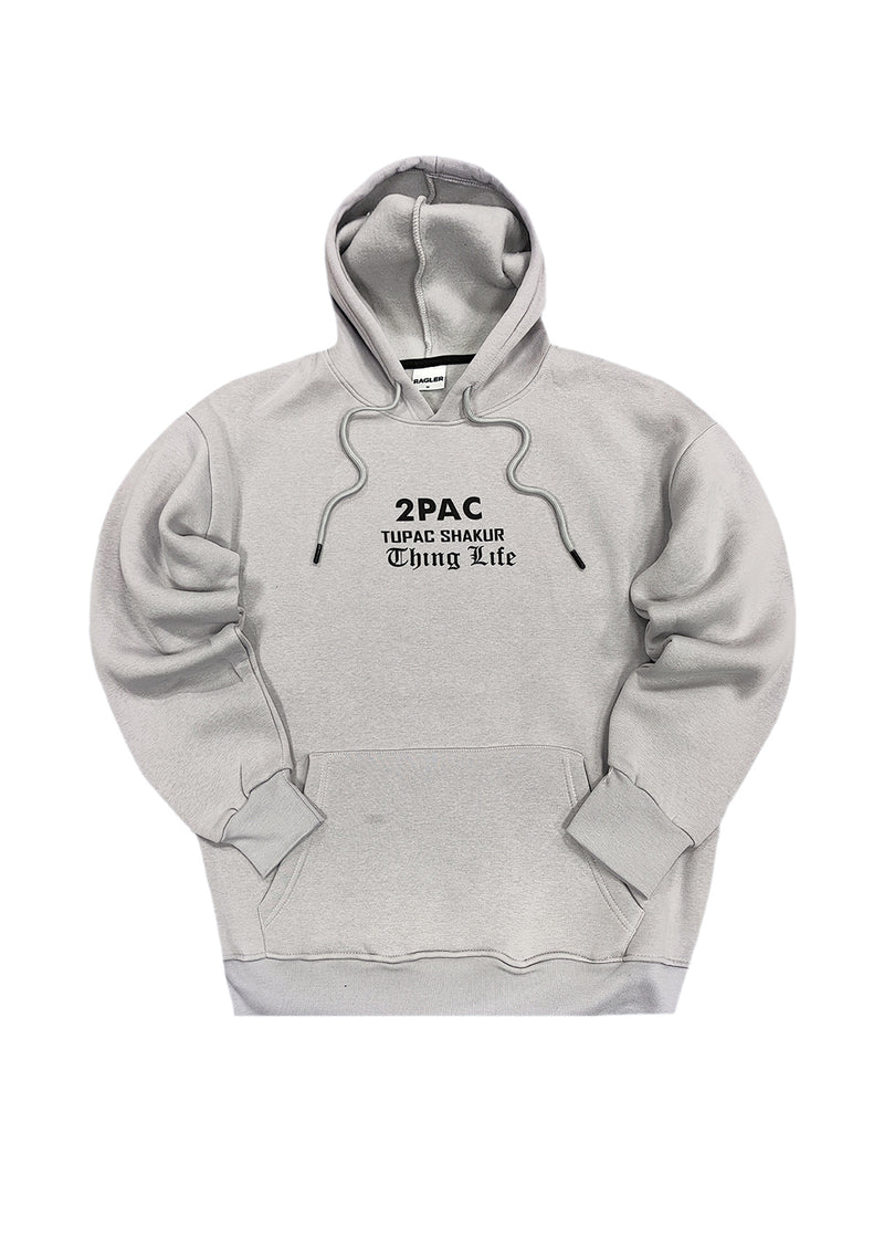 Ανδρικό φούτερ με κουκούλα GUF - CH-100 - Ching Life hoodie γκρι