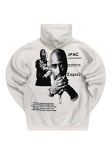 Ανδρικό φούτερ με κουκούλα GUF - CH-100 - Ching Life hoodie λευκό