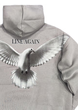 Ανδρικό φούτερ με κουκούλα GUF - CH-101 - line again hoodie γκρι