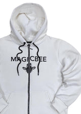 Ανδρική Ζακέτα Magicbee - MB23600 - split logo λευκό