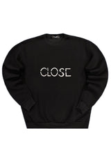 Ανδρικό φούτερ Close society - W25-125 - cut logo sweatshirt μαύρο