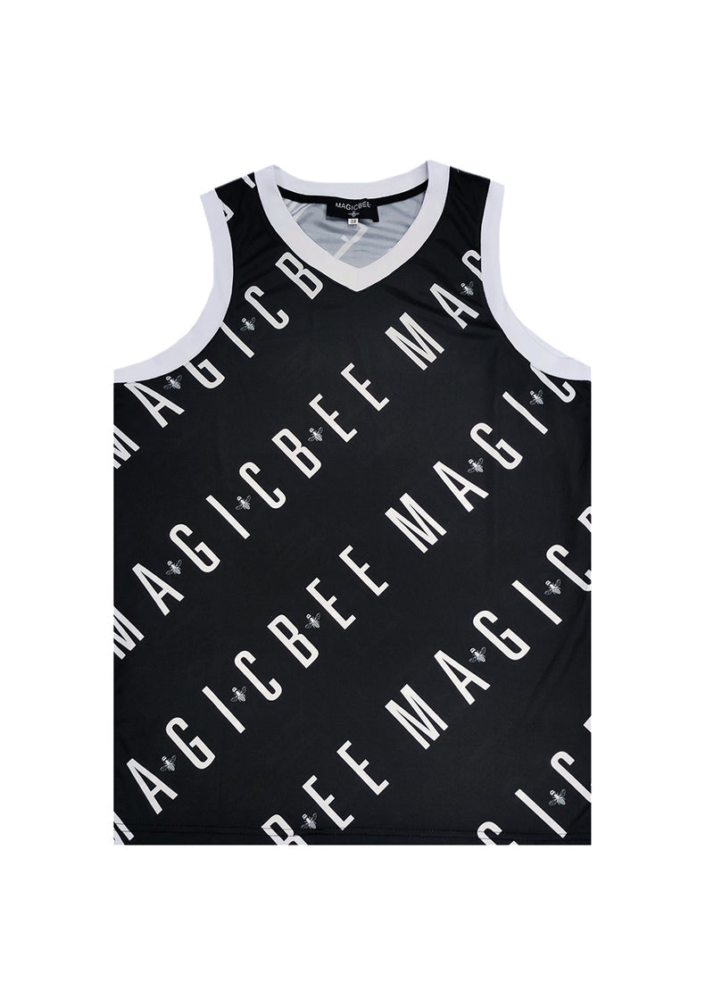 Ανδρική αμάνικη μπλούζα Magic bee - MB2416 - dri-fit detail μαύρο