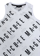 Ανδρική αμάνικη μπλούζα Magic bee - MB2416 - dri-fit detail λευκό