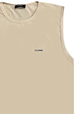 Αμάνικη Μπλούζα Close society - S24-800 - simple sleeveless tee μπεζ