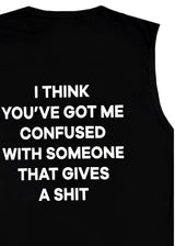 Αμάνικη Μπλούζα Close society - S24-801 - you've got me confused sleeveless tee μαύρο