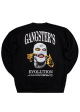 Ανδρικό φούτερ New wave clothing - 242-19 - gangsters evolution μαύρο