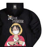 Ανδρική φούτερ με κουκούλα New wave clothing - 242-25 - one piece luffy μαύρο