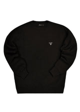 Ανδρικό φούτερ Henry clothing - 3-650 - sweatshirt small triangle logo μαύρο