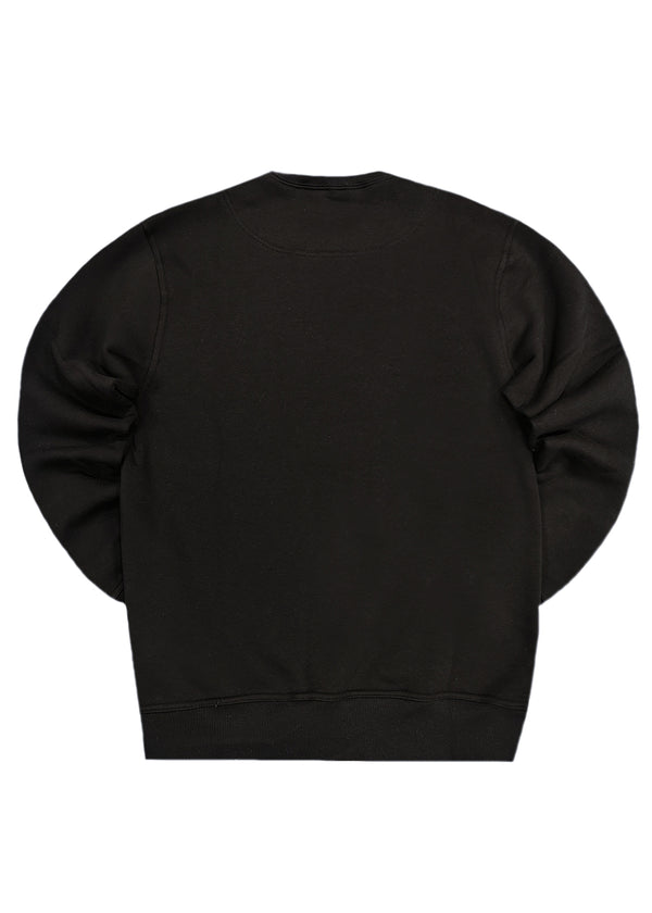 Ανδρικό φούτερ Henry clothing - 3-652 - sweatshirt urban clothing logo μαύρο