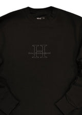 Ανδρικό φούτερ Henry clothing - 3-653 - sweatshirt premium clothing logo μαύρο