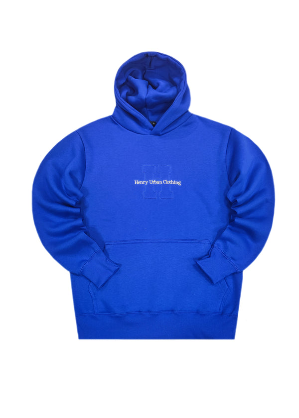 Ανδρικό φούτερ με κουκούλα Henry clothing - 3-657 - hoodie logo μπλε