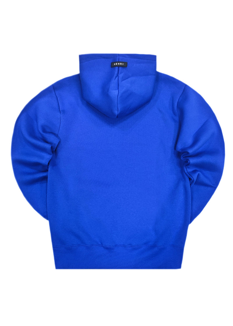 Ανδρικό φούτερ με κουκούλα Henry clothing - 3-657 - hoodie logo μπλε