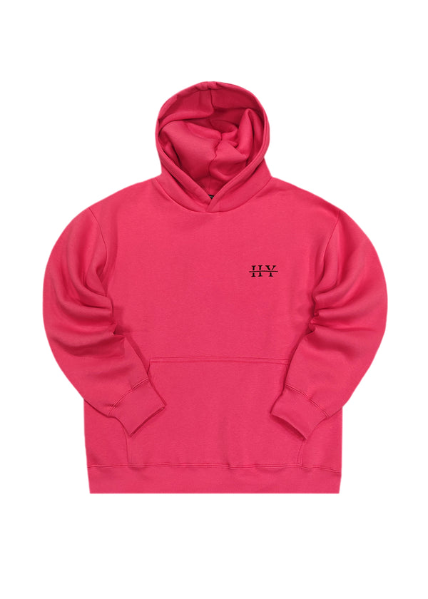 Ανδρικό φούτερ με κουκούλα Henry clothing - 3-661 - back logo hoodie κοραλί