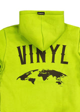 Μακρυμάνικο φούτερ με κουκούλα Vinyl art clothing - 54230-20 - globe popover λαχανί