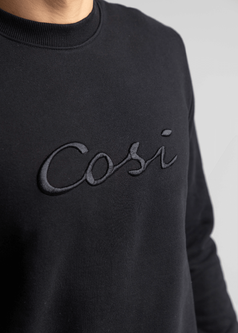 Ανδρικό μακρυμάνικο φούτερ Cosi jeans - 62-W23-62 - logo μαύρο