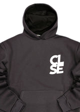 Ανδρικό φούτερ με κουκούλα Close society - C25-205K - white logo hoodie ανθρακί