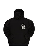 Ανδρικό φούτερ με κουκούλα Close society - C25-205K - white logo hoodie μαύρο