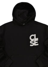 Ανδρικό φούτερ με κουκούλα Close society - C25-205K - white logo hoodie μαύρο