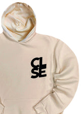 Ανδρικό φούτερ με κουκούλα Close society - C25-205K - black logo hoodie μπεζ