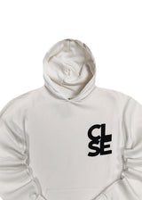 Ανδρικό φούτερ με κουκούλα Close society - C25-205K - white logo hoodie λευκό