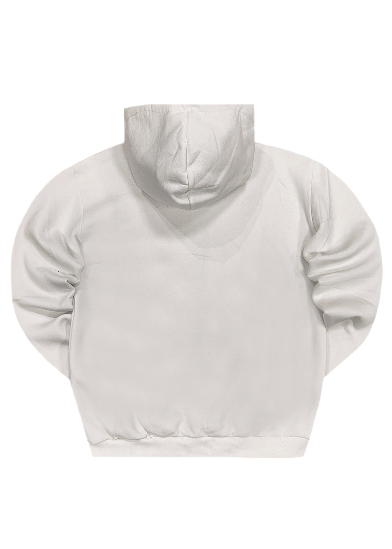 Ανδρικό φούτερ με κουκούλα Close society - C25-205K - white logo hoodie λευκό