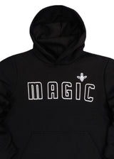 Μακρυμάνικο φούτερ με κουκούλα Magicbee - MB23503 - fuzzy logo μαύρο