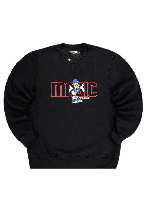 Ανδρικό μακρυμάνικο φούτερ Magicbee - MB23509 - duck long sleeve μαύρο