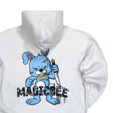 Μακρυμάνικο φούτερ με κουκούλα Magicbee - MB24503 - rabbit logo λευκό