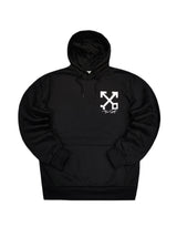 Ανδρικό φούτερ με κουκούλα GUF - MW6876 - time spirit hoodie μαύρο