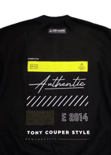 Ανδρικό μακρυμάνικο φούτερ Tony couper - S25/4 - authentic logo μαύρο