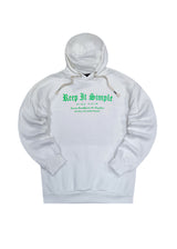 Ανδρικό φούτερ με κουκούλα Gang - TT-30515 - keep it simple hoodie λευκό