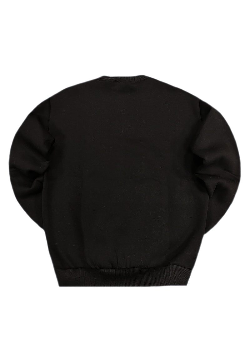 Ανδρικό φούτερ Close society - W25-125 - cut logo sweatshirt μαύρο