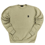 Ανδρικό φούτερ Close society - W25-100 - white logo sweatshirt ανοιχτό χακί