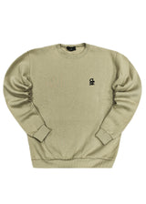 Ανδρικό φούτερ Close society - W25-100 - white logo sweatshirt ανοιχτό χακί