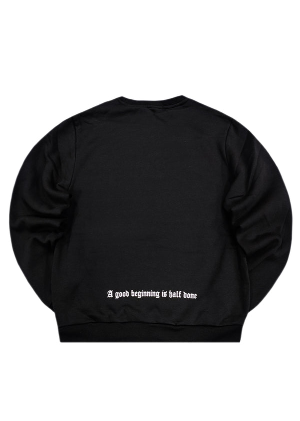 Ανδρικό Μακρυμάνικο φούτερ Gang - ΧΥ-7222Α - twist sweatshirt μαύρο