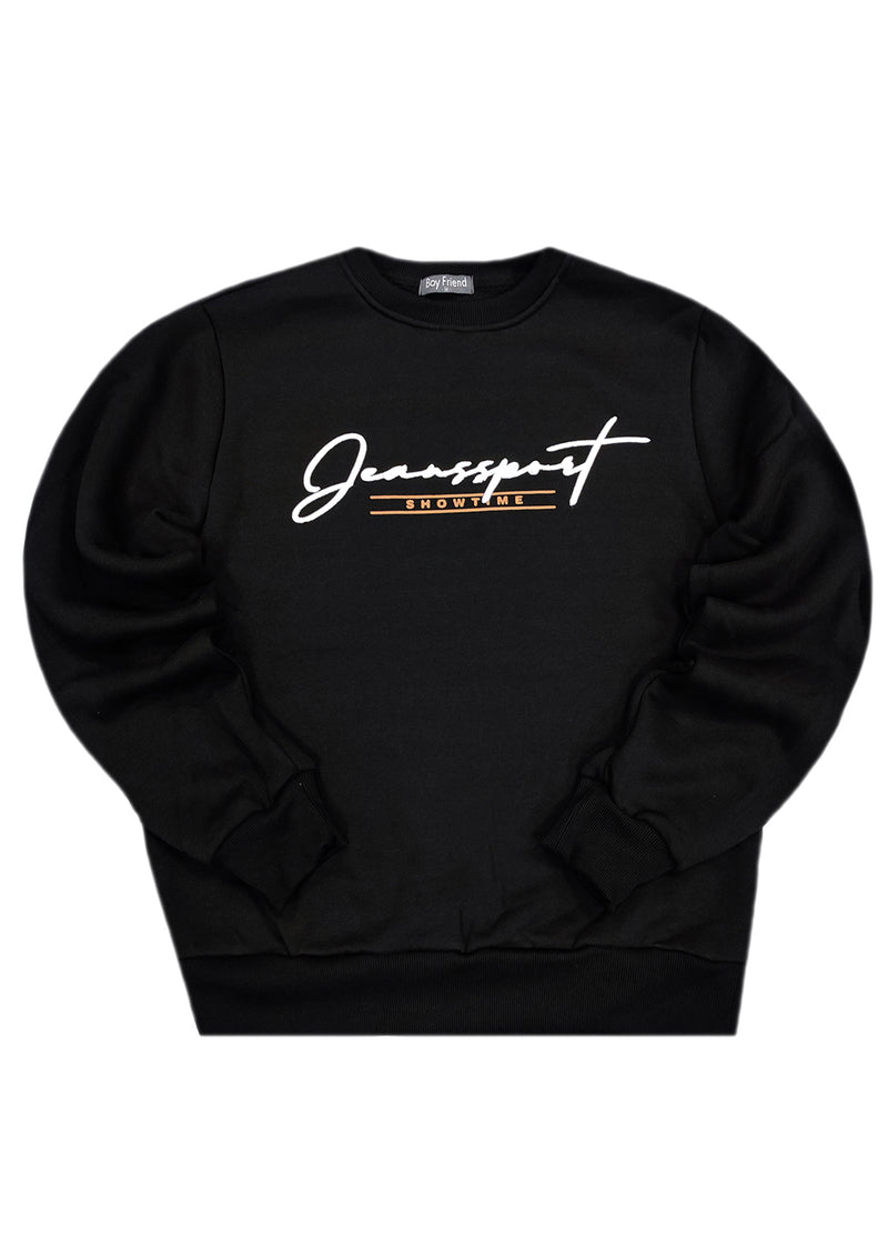 Ανδρικό Μακρυμάνικο φούτερ Gang - XY-7223Α - Jeansport showtime sweatshirt μαύρο