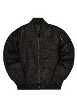 Ανδρικό ανοιξιάτικο μπουφάν GUF - JF1003-3 - fisher bomber jacket μαύρο