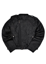 Ανδρικό ανοιξιάτικο μπουφάν GUF - XH-88916-2 - spiked dermatine jacket μαύρο